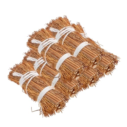 UPKOCH 6pcs Mini Heuballen Für Handwerk Handgefertigtes Miniatur -heuhaufen Dekorationen 6,5 cm Puppenhaus Heuballen DIY Sand Tisch Schmuck Faux Haystack Ballen von UPKOCH