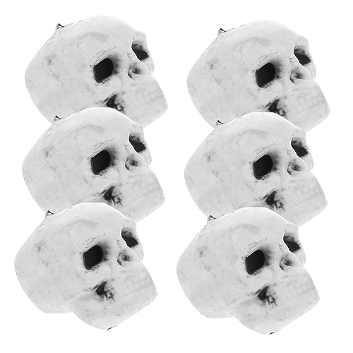 UPKOCH 6st Aufkleber Halloween-schädeldekoration Haunted House Decor Halloween-partyzubehör Skelettkopfmodell Geist Halloween-Spinnennetz Halloween-vasenfüller Schädelkopfmodell Plastik von UPKOCH
