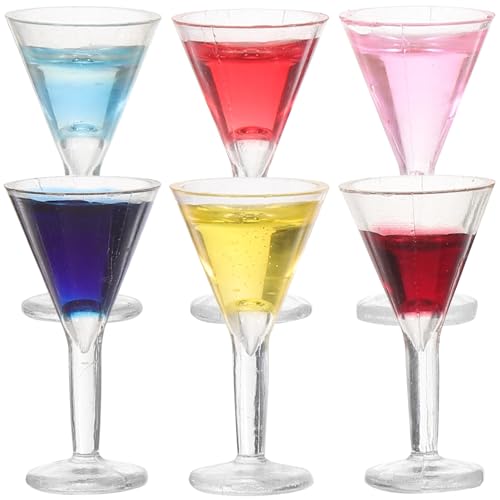 UPKOCH 6er-Pack Miniatur-cocktailgläser Miniatur-Spielzeug Für Kinder Realistisches Miniatur- Miniatur-zubehör-Set Für Puppenhäuser von UPKOCH