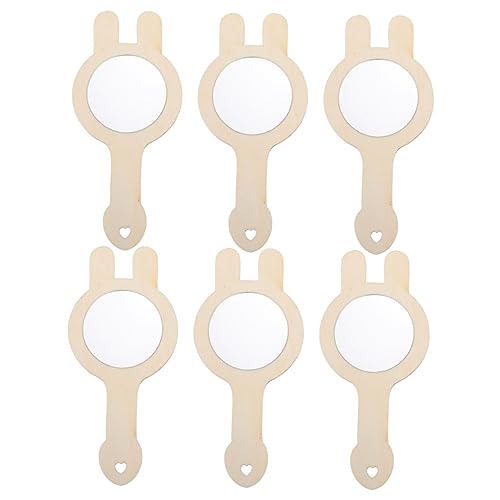 UPKOCH 6st Holzspiegel Kinderspiegel Bildungsspielzeug Tragbarer Spiegel Kleine Spiegel Handspiegel Malen Babyspiegel Für Die Wand Mini-Spiegel Für Die Handtasche Khaki Hölzern UPKOCH 6st Holzspiegel Kinderspiegel Bildungsspielzeug Tragbarer Spiegel Kleine Spiegel Handspiegel Malen Babyspiegel Für Die Wand Mini-Spiegel Für Die Handtasche Khaki Hölzern von UPKOCH