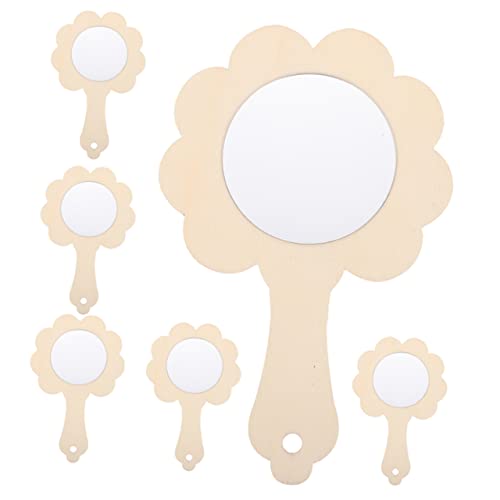 UPKOCH 6st Holzspiegel Spiegel Für Die Wand Spiegel Mini Kleiner Spiegel Für Den Schreibtisch Runder Spiegel Kinderzimmer Handspiegel Mit Griff Zimmerspiegel Kinderspiele Khaki Hölzern UPKOCH 6st Holzspiegel Spiegel Für Die Wand Spiegel Mini Kleiner Spiegel Für Den Schreibtisch Runder Spiegel Kinderzimmer Handspiegel Mit Griff Zimmerspiegel Kinderspiele Khaki Hölzern von UPKOCH