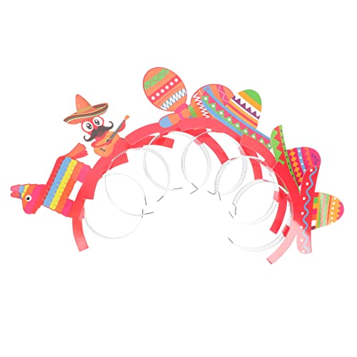 UPKOCH 6St mexikanisches Stirnband Sombrero-Kopfschmuck-Dekor Mini-Dekor Cowboyhut für Männer Tiara mexikanische Festival-Haarbänder mexikanisches Sombrero-Dekor Papier von UPKOCH