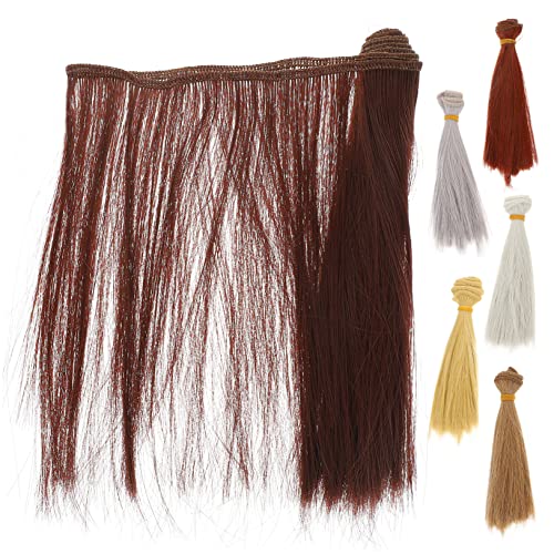 UPKOCH 6st Puppe Glattes Haar Perücke Für Puppe Puppenhaus Süße Puppenperücken Puppennadeln Babypuppe Mit Haaren Haarknoten Puppe Perücke Perücken Für Puppen Mädchen Hochtemperaturdraht von UPKOCH