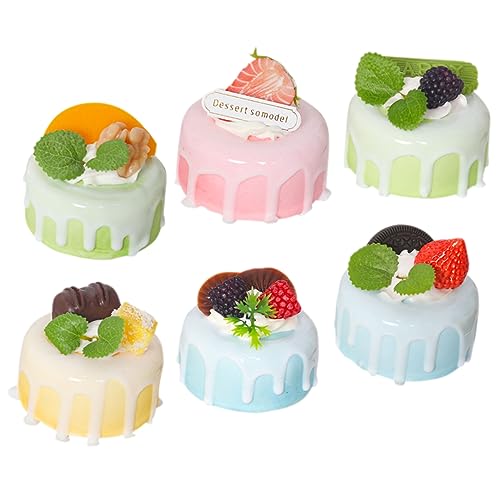 UPKOCH 6st Simulation Kuchenmodell Tassenständerkuchen Pfannkuchen Foto Kuchen Simulation Kuchen Dessert Klare Hohlornamente Dessertdekoration Faux-Slice-Kuchen Kuchenstand Plüsch Schaum von UPKOCH