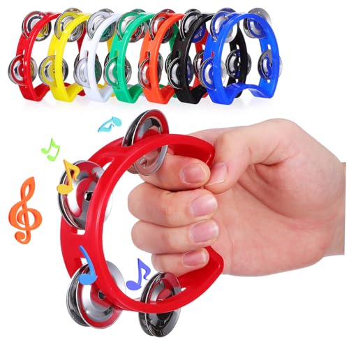 UPKOCH 7-teiliges Instrumentenset Für Kinder Halbmond-Tamburin Schlaginstrumente Für Die Weihnachtsfeier von UPKOCH