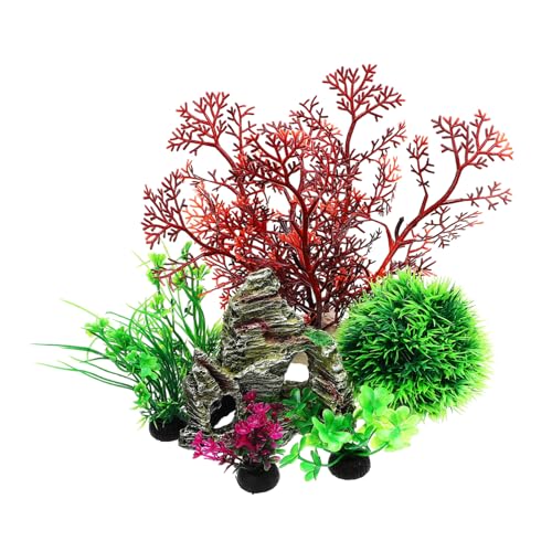 UPKOCH 7 Stück Künstliche Aquarium Pflanzen Teiliges Fels Höhle Dekoration Langlebig Verschleißfest Realistisch Vielseitig für Fischbecken und Aquarien Wasserlandschaften von UPKOCH