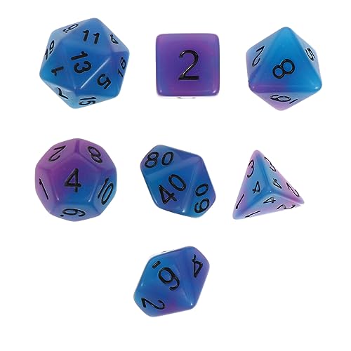 UPKOCH 7 Stück Leuchtendes Würfelset Zubehör für Partywürfel Gaming-Würfel-Requisiten polyedrische Würfel tragbare Spielwürfel Brettspiel Würfel Unterhaltungswürfel Harz Blau UPKOCH 7 Stück Leuchtendes Würfelset Zubehör für Partywürfel Gaming-Würfel-Requisiten polyedrische Würfel tragbare Spielwürfel Brettspiel Würfel Unterhaltungswürfel Harz Blau von UPKOCH