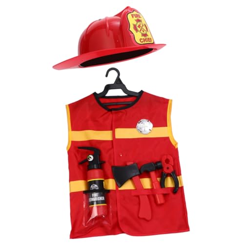 UPKOCH 7 Stück Teiliges Feuerwehrmann Kostümset Inklusive Weste Mütze Hammer Axt Feuerlöscher Zange und Brustabzeichen Kreatives Cosplay für Jungen und Mädchen für Halloween Fasching UPKOCH 7 Stück Teiliges Feuerwehrmann Kostümset Inklusive Weste Mütze Hammer Axt Feuerlöscher Zange und Brustabzeichen Kreatives Cosplay für Jungen und Mädchen für Halloween Fasching von UPKOCH