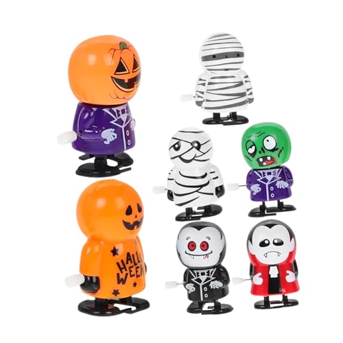UPKOCH 7 Stück Teiliges Halloween Aufziehspielzeug mit Lustigem Design Wind Up Mechanismus Leichte Gruselige Figuren Wie Zombie Vampir Skelett und Kürbis für Partyspaß und Dekoration UPKOCH 7 Stück Teiliges Halloween Aufziehspielzeug mit Lustigem Design Wind Up Mechanismus Leichte Gruselige Figuren Wie Zombie Vampir Skelett und Kürbis für Partyspaß und Dekoration von UPKOCH