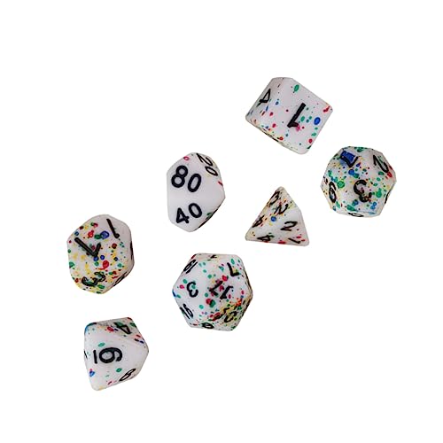 UPKOCH 7 Stück polyedrische Spielwürfel Brettspiel-Requisite polyedrische Würfel Unterhaltungswürfel Zahlenwürfel Spiel Würfel mehrseitige Würfel Acryl von UPKOCH