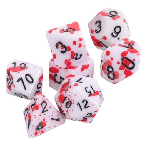 UPKOCH 7 Teiliges Würfelset Für Laufgruppen Partyzubehör Kindergeschenke Acrylwürfel Spielrequisiten Blutwürfel Blutspritzerwürfel Brettspielwürfel Würfel Mit Unregelmäßigen UPKOCH 7 Teiliges Würfelset Für Laufgruppen Partyzubehör Kindergeschenke Acrylwürfel Spielrequisiten Blutwürfel Blutspritzerwürfel Brettspielwürfel Würfel Mit Unregelmäßigen von UPKOCH