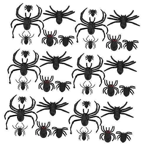 UPKOCH 70 Stück Plüsch Halloween-Streich-Requisiten Schaum Halloween- Falschgeld Halloween Halloween assecoires realistische Plastikspinnen Party-Spinnen-Dekoration Black von UPKOCH