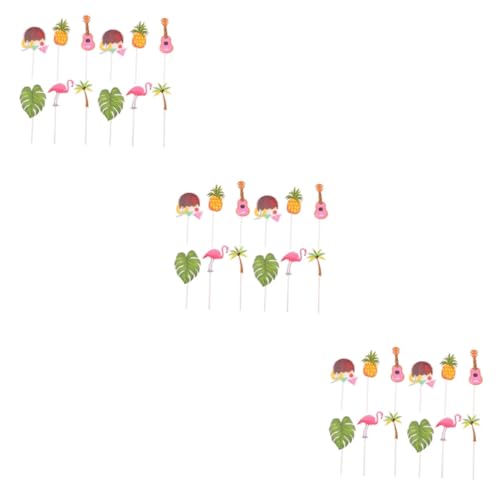 UPKOCH 72 Stk Kochzubehör tortendeko einschulung küchengeräte Dessertkarte aus Papier hawaiianische dekorationen Ornament Cupcakes Flamingo-Kuchenaufsatz Kuchendekoration Schreibtisch von UPKOCH