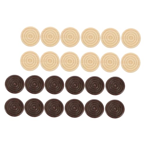 UPKOCH 72 Stück Hölzerne Schachstücke Dame Schachbrett Schach für Brettspiel Spielzubehör Schachbrett zubehör von UPKOCH