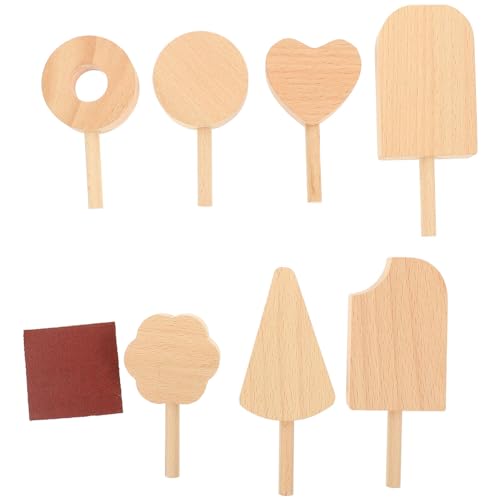 UPKOCH 7st Am Stiel Dekoration Aus Holz Vorgeben Creme Mini-eistüten Formen Für Am Stiel Tasse Eisform -pop-Formen Eisspielzeug Für Eisdiele Roti Figuren UPKOCH 7st Am Stiel Dekoration Aus Holz Vorgeben Creme Mini-eistüten Formen Für Am Stiel Tasse Eisform -pop-Formen Eisspielzeug Für Eisdiele Roti Figuren von UPKOCH