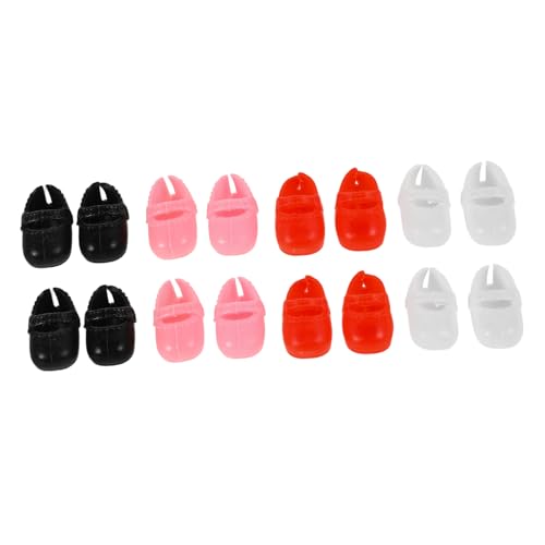 UPKOCH 8 Paar Simulationspuppenschuhe Kleine Plastikschuhe Zum Basteln Simulierte Mini Schuhe Winzige Puppenschuhe Simulationsschuhe Dekorationen Mädchenpuppen Flache Schuhe von UPKOCH