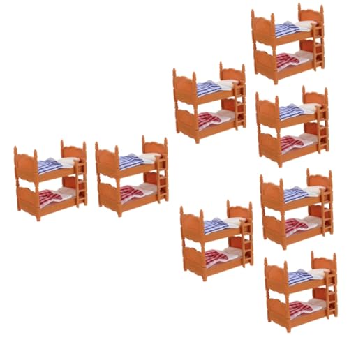 UPKOCH 8 STK Bett Mini-Möbel Puppenhaus aus Holz Spielzeug für Mädchen Kinderspielzeug puppenhaus Mini möbel Puppenhausmöbel Babyzimmer Hochstuhl Kleine Tiere Spielzeugzimmer Modell Stoff von UPKOCH