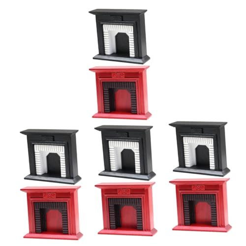 UPKOCH 8 STK Simulierter Kamin Mini-Möbel für Puppenhaus Puppenhausminiaturen Mini-Hausschmuck Modelle Puppenhaus-Miniaturzubehör Mini- -Holzkamin hölzern schmücken Baby Kleines von UPKOCH