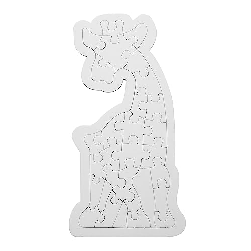 UPKOCH 8 Sätze Giraffe Puzzle Sortieren und Stapeln von Spielzeug Mini-Spielzeug Puzzle-Steckbrett Hitze Kinderspielzeug Puzzle-Spielzeug für Kinder Papierpuzzle leer Junge Mädchen Weiß von UPKOCH