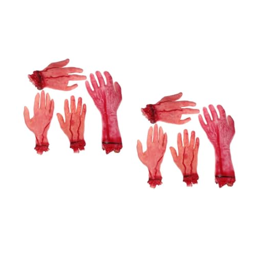 UPKOCH 8 Stck Teiliges Halloween Horror Deko Set Abgetrennte Menschliche Körperteile Prank Requisiten für Haunted House Party Gruselige Gebrochene Hände und Füße Realistisch von UPKOCH