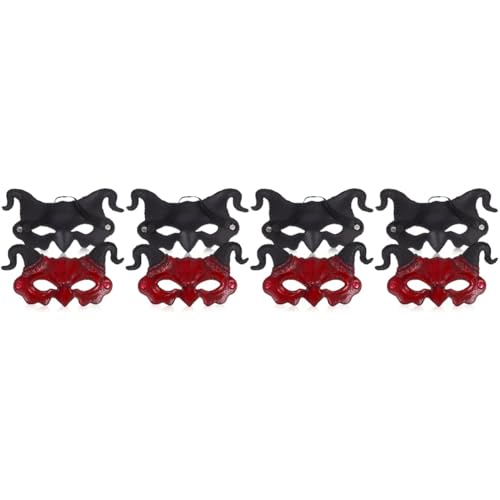 UPKOCH 8 Stk Teufelsmaske Hornmaske Halloween-Kostüme für Erwachsene gruselige Masken Geisterkostüm Tier Horrormaske Partymaske Cosplay bilden Croissant Requisiten 3d Kleidung PU-Schaum von UPKOCH