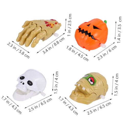 UPKOCH 8 Stück Gewundenes Hüpfspielzeug Kürbis Aufziehen Ratte Menschlich Halloween - Seltsam Kleine Geisterspielzeuge Augäpfel Schläger Gruseliges Aufziehspielzeug Plastik von UPKOCH