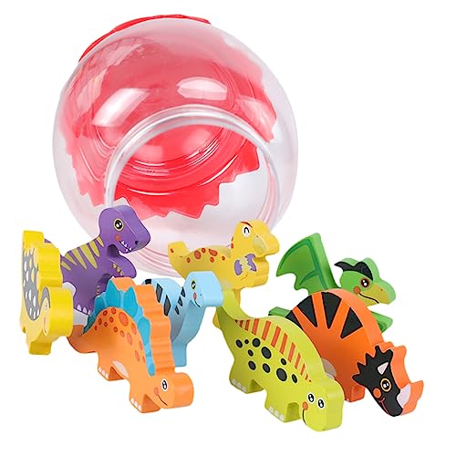 UPKOCH 8 Stück Hölzernes Dinosaurierspielzeug Kinderspielzeug Pädagogisches Dinosaurier-modellspielzeug Bambus von UPKOCH
