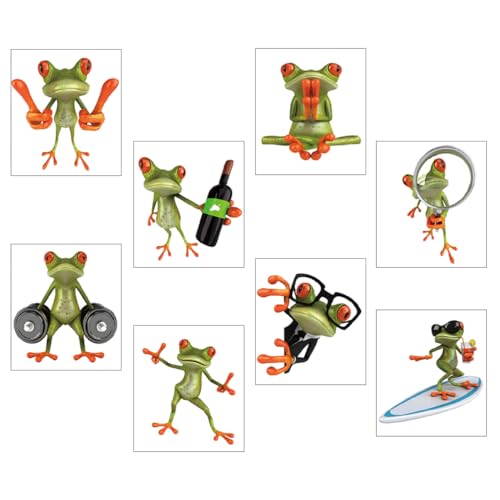 UPKOCH 8-teiliges Frosch-autoaufkleber-Set – Autoaufkleber Wandaufkleber Froschaufkleber Dekoaufkleber Selbstklebende Frosch-autoaufkleber von UPKOCH