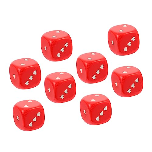 UPKOCH 8stücke Herz Würfel Spielzeug Kreative Würfel Für Partys Spaßige Dice Props Für Spiele Und Lernaktivitäten von UPKOCH