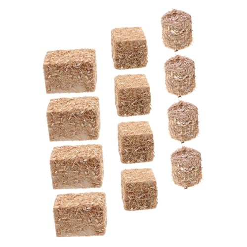 UPKOCH 8 Stück Mini-Heuhaufen-Modell Herbst Dekoration herbstdeko Puppenhaus Zubehör Holz Heuballen Gartenakzente Mini-Heuballen zum Basteln Künstliche Heuballen zur Dekoration hölzern von UPKOCH