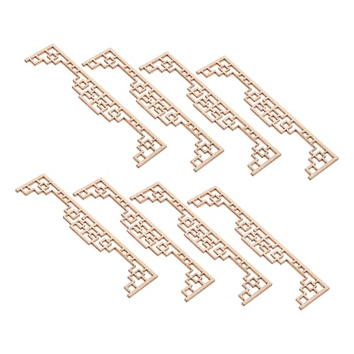 UPKOCH 8 Stück Teiliges Miniatur Dekor Chinesischer Stil Faltbare Holz Trennwand für Puppenhaus Authentisches DIY Modell aus Naturbelassenem Holz Geeignet für Puppenhäuser und Sandtisch von UPKOCH