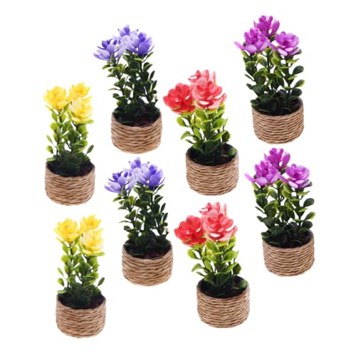 UPKOCH 8 Stück Teiliges Miniatur Pflanzen- Realistische Miniatur-sukkulenten Kleine Kunstpflanzen für Puppenhaus Mini Deko für DIY Basteln für Mikro-Landschaft und Enge Räume von UPKOCH