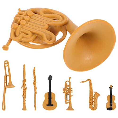 UPKOCH 8 Teiliges Musikinstrumenten Set Modell Instrumentenstatue Miniaturinstrument Instrumente Ornamente Zum Basteln Instrumentenskulptur Flötenmodell Moderne Hornstatue Mini von UPKOCH