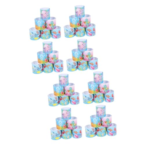 UPKOCH 80 Stk Ozean Preise Für Kinder Klassenzimmer Schlagarmbänder Im Cartoon-design Oktopus-ring Kinder Spielset Dekoratives Klapparmband Armband Für Kinder Pvc Geschenk von UPKOCH