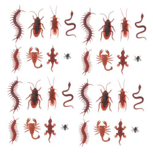 UPKOCH 80 Stück Teiliges Realistisches Insektenspielzeug mit Simulation Gecko Kleinen Schlangen Skorpionen Kakerlaken für Halloween Deko und Aprilscherze Umweltfreundlich und UPKOCH 80 Stück Teiliges Realistisches Insektenspielzeug mit Simulation Gecko Kleinen Schlangen Skorpionen Kakerlaken für Halloween Deko und Aprilscherze Umweltfreundlich und von UPKOCH
