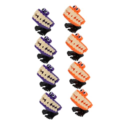 UPKOCH 8St Aufzieh Halloween Party Spiele Halloween hühner Fun Toy scherzen Zahnstocher mit springenden Zähnen Aufziehspielzeug für Party Plastik von UPKOCH