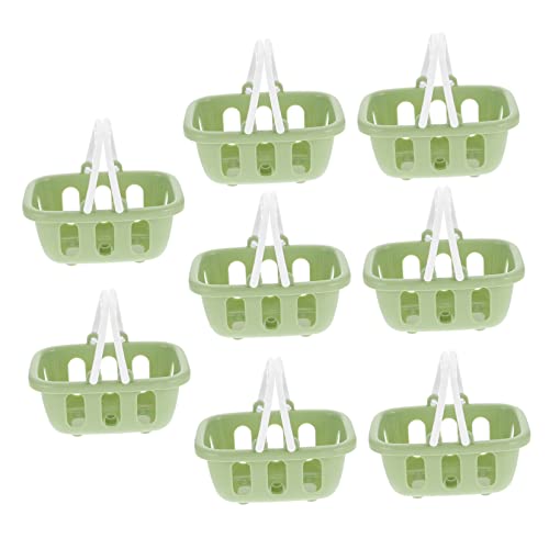 UPKOCH 8St Mini-Einkaufskorb Futterkorb Körbe Rollenspielspielzeug für zubehör kinderküche kinderküchenzubrhör Toys Einkaufskorb für Minikorb mit Griff Plastik Green UPKOCH 8St Mini-Einkaufskorb Futterkorb Körbe Rollenspielspielzeug für zubehör kinderküche kinderküchenzubrhör Toys Einkaufskorb für Minikorb mit Griff Plastik Green von UPKOCH