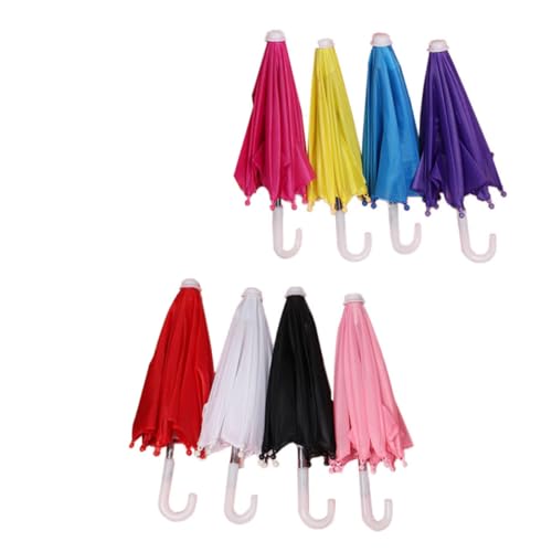 UPKOCH 8St Regenschirm bastelset bastelzeug für Regenschirm Mini Miniatur Monster strandspielzeug Puppe Kostümschmuck Regenschirm für Puppen Stoff von UPKOCH