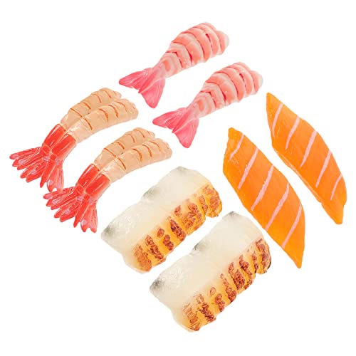 UPKOCH 8St Simuliertes Sashimi Essen im Puppenhaus künstliche Desserts lachsfilet künstliche Fische schmücken Dekorationen gefälschter Lachs im Restaurant gefälschte Lachsscheiben Kochen von UPKOCH
