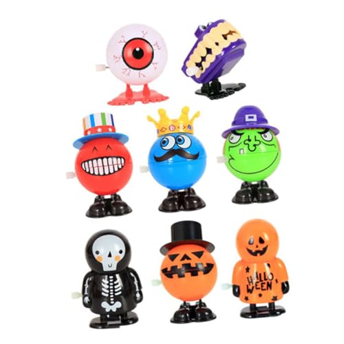UPKOCH 8St Springendes Halloween Halloween aufziehspielzeug Leichtes halloweendekorationen interessantes Kinderspielzeug Haushaltskinderspielzeug Plastik von UPKOCH