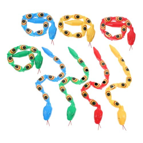 UPKOCH 8St Twisty Schlangenspielzeug lustiges wackeliges Reptilienspielzeug pädagogisches Reptilienspielzeug realistischer Schlangenstreich Gelenk-Lernspielzeug von UPKOCH