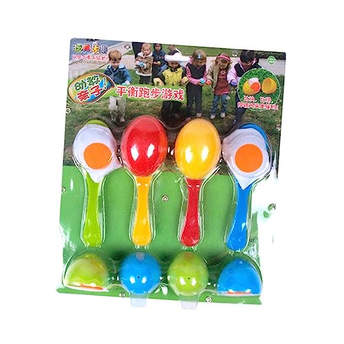 UPKOCH 8Stücke Balance Eier Und Löffel Laufspiel Für Lernspielzeug Koordination Und Gleichgewicht Gartenpartys Und Geburtstagsfeiern von UPKOCH