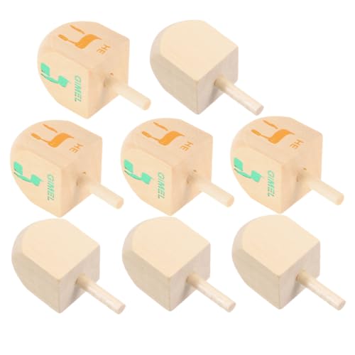 UPKOCH 8Stücke Teiliges Holz Für Chanukka Farbige DIY Dekoration Für Hanukkah Handarbeit Und Basteln von UPKOCH