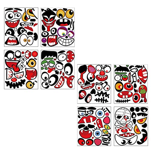 UPKOCH 8st Halloween-kürbis-Aufkleber Maskenaufkleber Aufkleber Dekorieren Kürbis-Aufkleber Halloween -Aufkleber Fotodekorationen Kürbis Dekoration Aufkleber Selbstklebendes Papier von UPKOCH