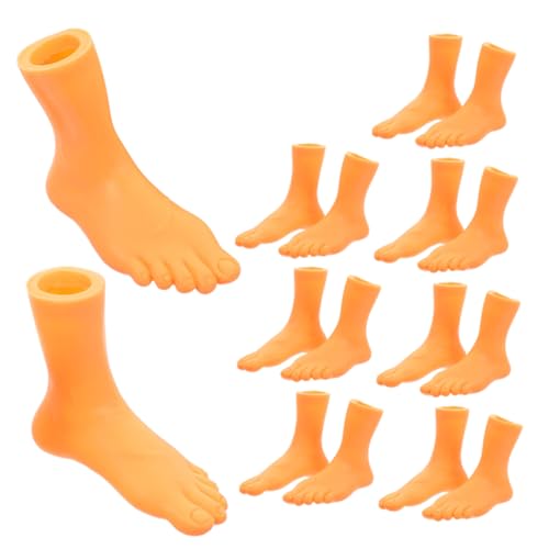 UPKOCH 9 Paare Zehensatz fingerspielzeug für Finger lustig Puppen Miniatur klein Rechts winzig Halloween-Fingerpuppe gefälschter Fuß gefälschte Zehen falsche Füße Vinyl Beige von UPKOCH