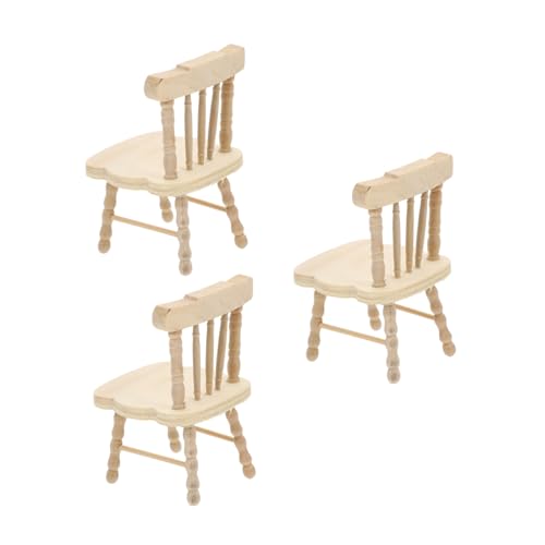 UPKOCH 9 STK Stuhlform mEsstisch-Stuhl-Modell Lichthausdekorationen für zu Hause House Decoration Wooden Dollhouse Ornament Mini-Hauszubehör Stuhlverzierungen aus Holz Massivholz Werkzeug von UPKOCH