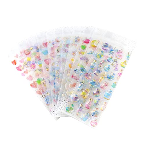 UPKOCH Scrapbooking-Aufkleber-Set 9-teilig Einzigartige Dekorative Kristall-Aufkleber Für Fotoalben von UPKOCH