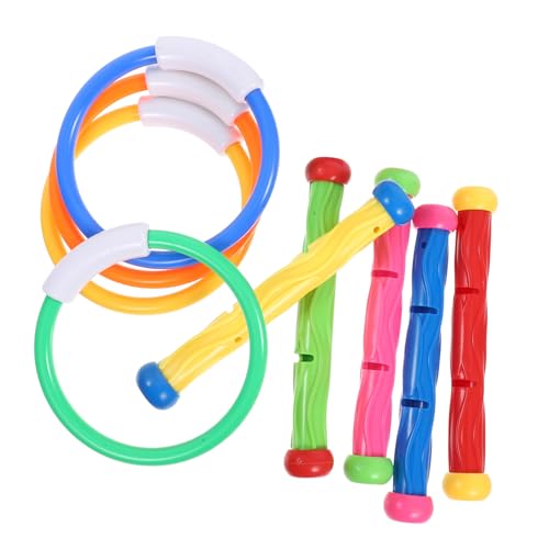 UPKOCH 9 Stück Tauchen Spielset Pool -Tauchspielzeug Pool aufblasbar Wasserspielzeug Schwimmbad Stöcke kinderpool Ringe Tauchspielzeugmasse Poolspielzeug Plastik UPKOCH 9 Stück Tauchen Spielset Pool -Tauchspielzeug Pool aufblasbar Wasserspielzeug Schwimmbad Stöcke kinderpool Ringe Tauchspielzeugmasse Poolspielzeug Plastik von UPKOCH