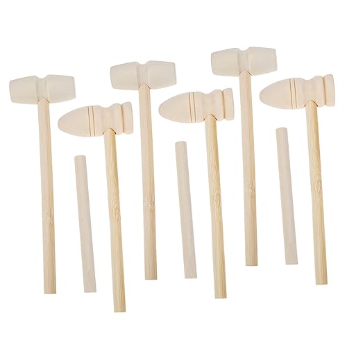 UPKOCH 9 Stück Teiliges Holzhammer Hammer für Lernspielzeug Holzmallets für Kreative DIY Projekte und Motorische Fähigkeiten UPKOCH 9 Stück Teiliges Holzhammer Hammer für Lernspielzeug Holzmallets für Kreative DIY Projekte und Motorische Fähigkeiten von UPKOCH
