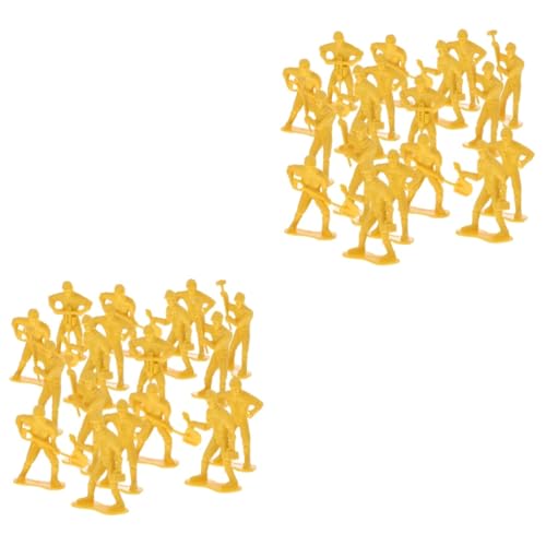 UPKOCH 90 STK Simulationstechnikpuppe Kinderspielzeug Statue Spielzeuge Zahlen Modell Miniaturfiguren winzige Menschenfigur Puzzle einstellen Schubkarre Arbeitsmodell Zubehör Plastik von UPKOCH